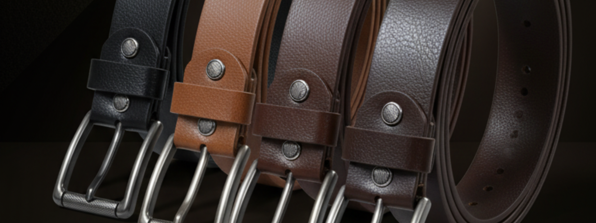Premium Leather Belt with Steel bubkle