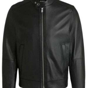 Leather Jacket Chinese colar